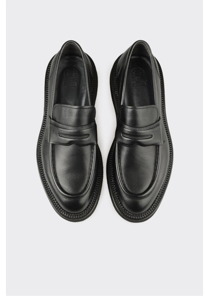 Siyah Deri Erkek Günlük Ayakkabı fırsatları