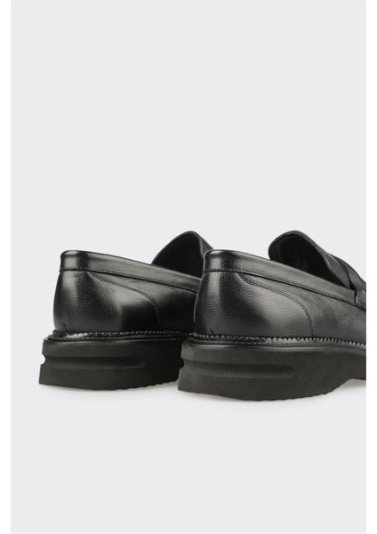 Siyah Deri Erkek Günlük Ayakkabı indirimleri