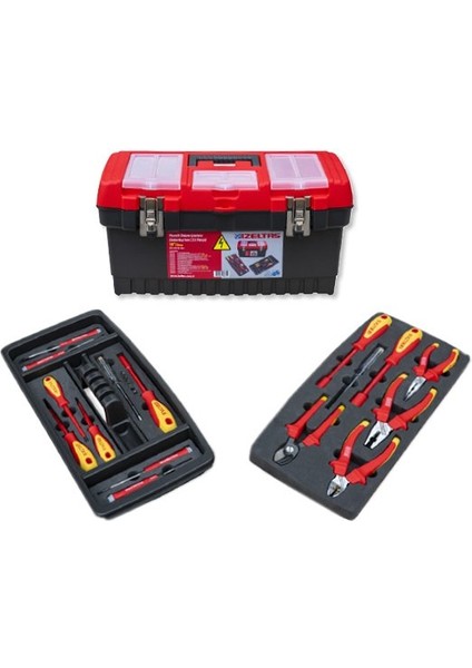 Plastik Takım Çantası Elektrikçi Set 23 Parça