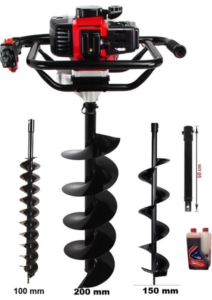 Gardenpro Tkdz-03/52 Toprak Burgu Makinası Set-1- Atalar