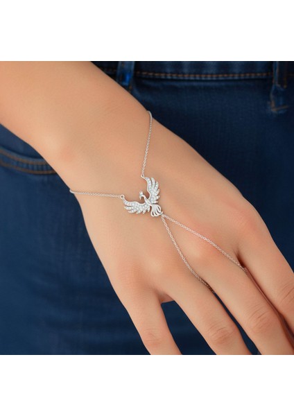 Anka Kuşu Beyaz Gümüş Şahmeran