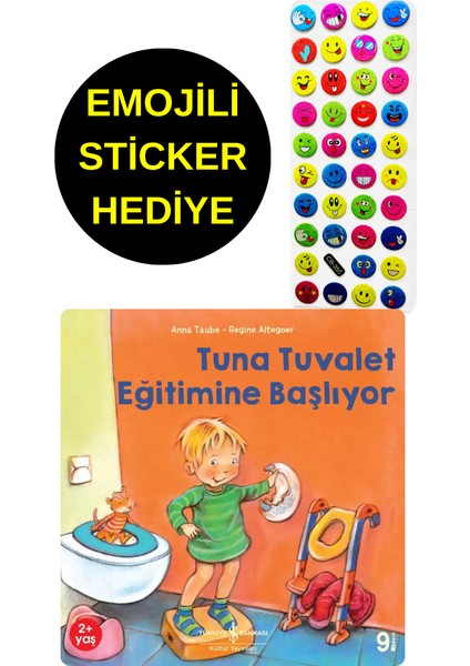 Emojili Sticker Hediye - Okul Öncesi Resimli Kitaplar - Tuna Tuvalet Eğitimine Başlıyor