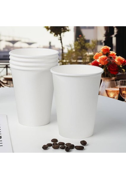 14 Oz Single Beyaz Karton Bardak 100’LÜ