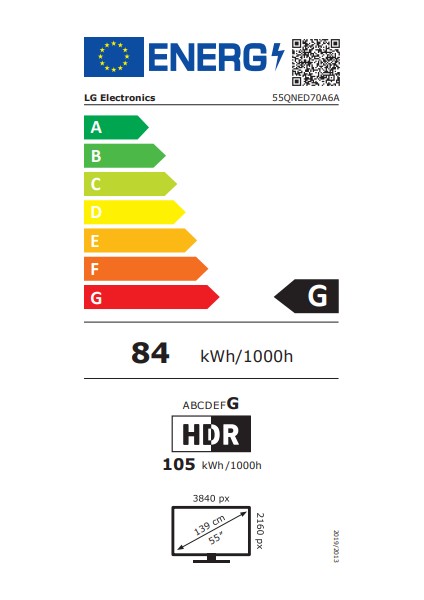 55QNED70A6A 55'' 140 Ekran Uydu Alıcılı 4K Ultra HD Smart QNED TV