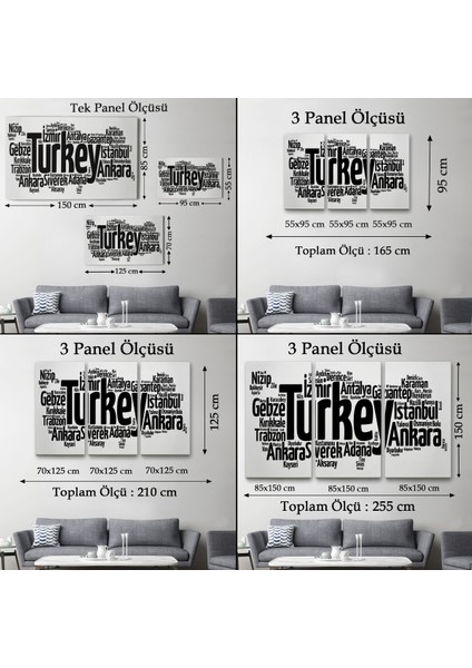 Iller Isimli Dekoratif Kanvas Tablo 1018