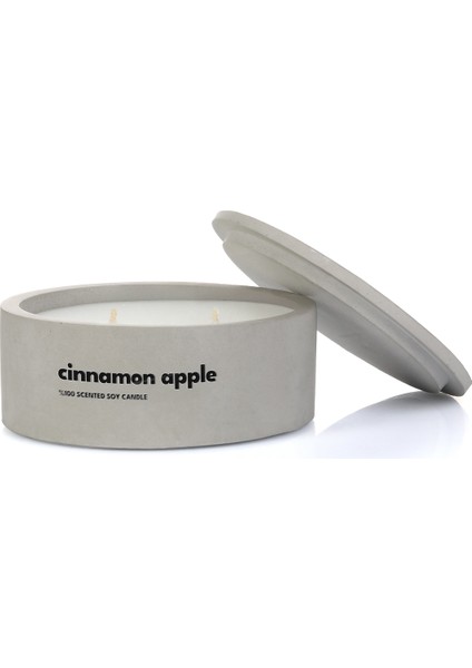 Dekoratif El Yapımı Yatay Mum : Çift Fitilli : Kokulu Soya Mum : Cinnamon Apple fırsatları