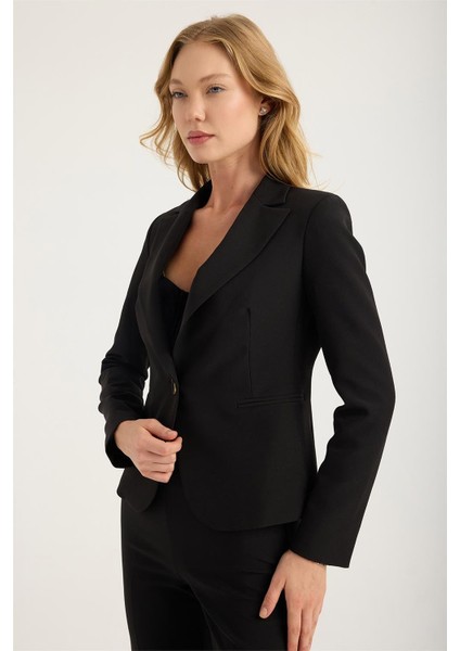 Tek Düğme 2 Fleto Cep Katlı Yaka Ceket fiyatları