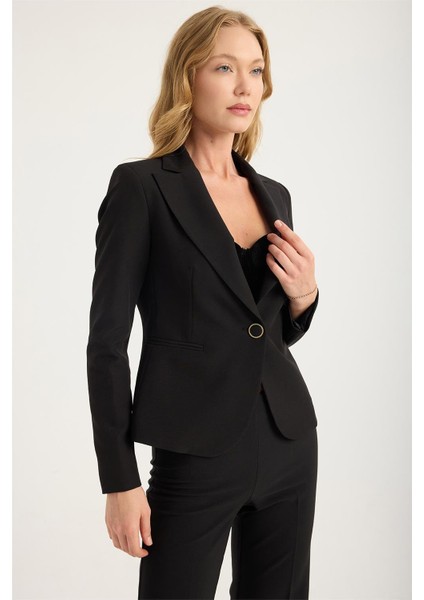 Tek Düğme 2 Fleto Cep Katlı Yaka Ceket modelleri