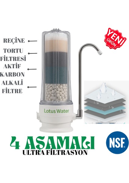 Musluk Tipi Su Arıtma Filtresi Çok Katmanlı Ultrafiltrasyon Damacana Derdine Son