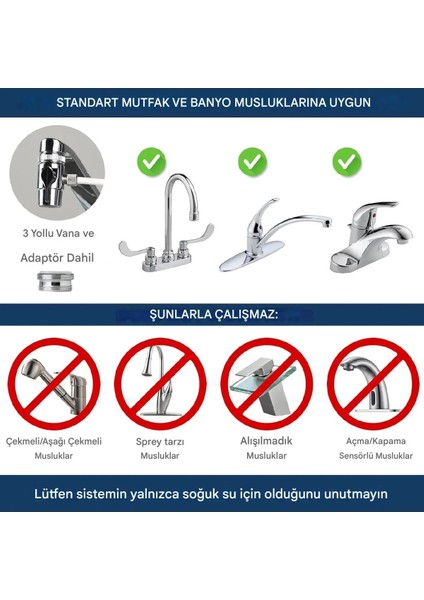 Musluk Tipi Su Arıtma Filtresi Çok Katmanlı Ultrafiltrasyon Damacana Derdine Son