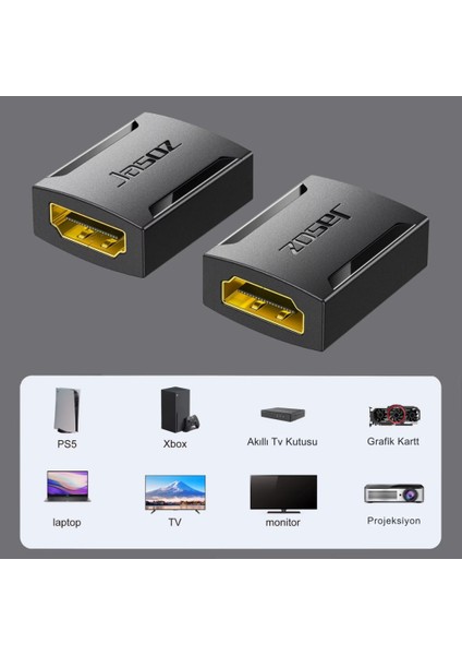 4K 60Hz Altın Kaplama HDMI Adaptörü | 2 HDMI Kablosunu Bağlar | Dayanıklı & Yüksek Performans fiyatları