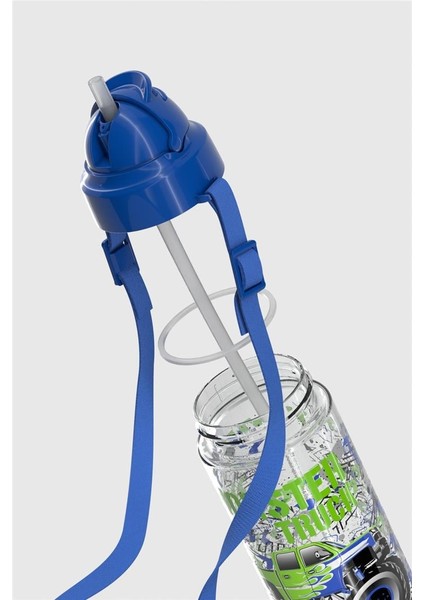 Migo Desenli 500 ml Askılı Pipetli Tritan Çocuk Matara 912008 Mavi modelleri