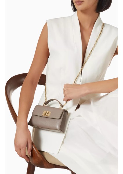 1927 Mini Deri Crossbody Bag, Şık Zincir Askılı ve Top Handle Çanta fiyatları