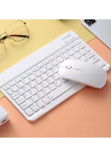 Kablosuz Bluetooth ve Şarjlı Klavye Mouse Set ( Apple iPad Mini Ve Tüm Cihazlar İçin Uyumlu'dur. )