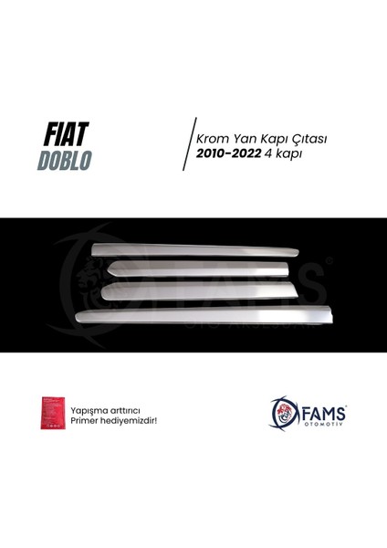 Fiat Doblo Krom Yan Kapı Çıtası 4 Kapı 2010-2022 Paslanmaz Çelik fiyatları
