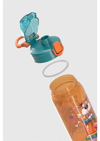 Wave Desenli 530 ml Çocuk Matara 912168 Turuncu fırsatları