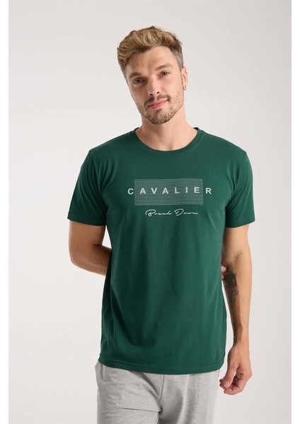 Erkek Yeşil Kısa Kol Pijama Takımı