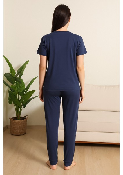 Kadın Kısa Kollu Pijama Takımı Ikili Takım modelleri