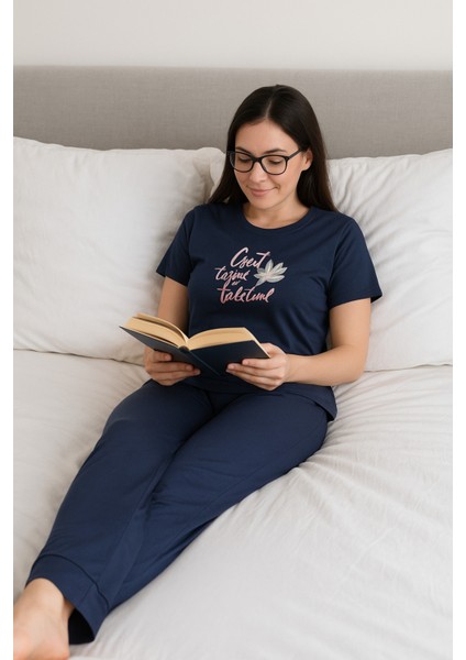 Kadın Kısa Kollu Pijama Takımı Ikili Takım indirimleri