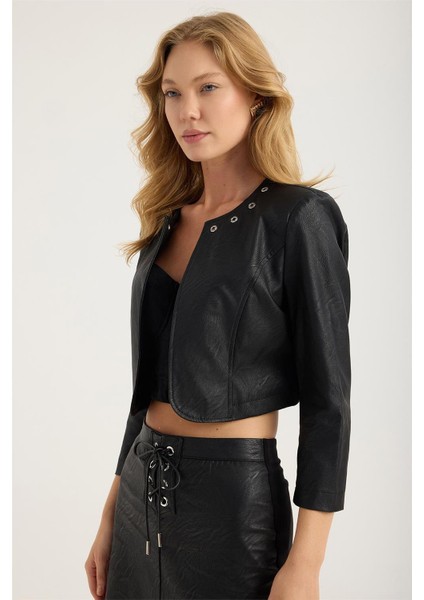 S Deri Taşlı Kuşgözü Sıralı Ceket fiyatları