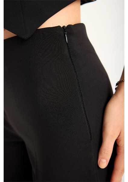 Geniş Paça Yandan Fermuarlı Pantolon fırsatları