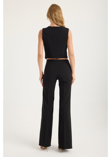 Geniş Paça Yandan Fermuarlı Pantolon indirimleri