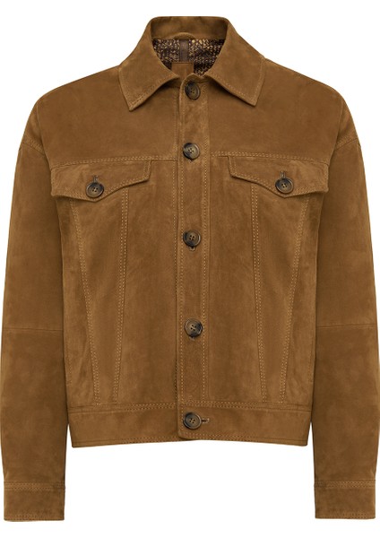 Valenza Kadın Camel Süet Deri Ceket 24WGD527610