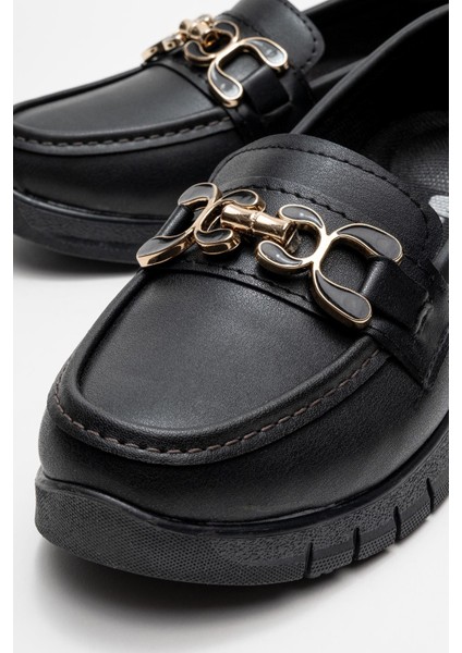 Triko Rahat Yumuşak Tabanlı Kadın Ayakkabı Siyah Cilt modelleri