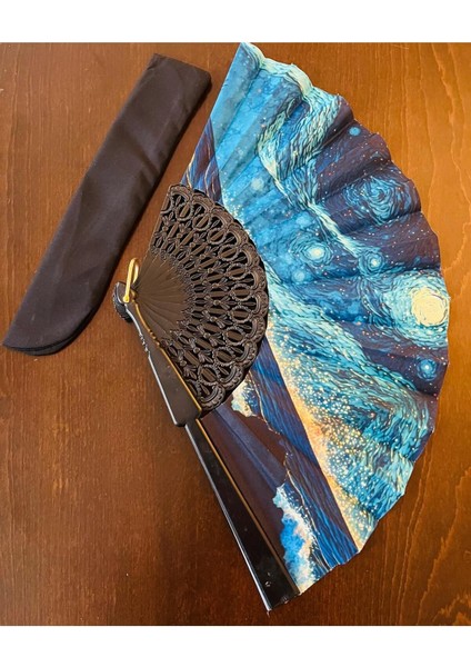 Yelpaze Yıldızlı Gökyüzü Tasarımlı Benzersiz, Şık Ejderha Şeklinde Katlanabilir Yelpaze modelleri