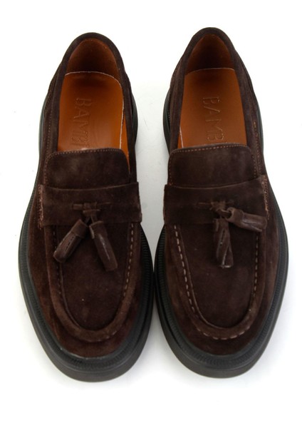 Kahve Hakiki Deri Erkek Loafer Ayakkabı E01597000502 fırsatları