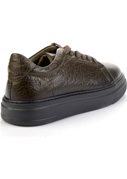 Haki Hakiki Deri Erkek Sneaker E01905716203 modelleri