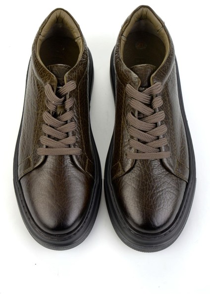 Haki Hakiki Deri Erkek Sneaker E01905716203 fırsatları