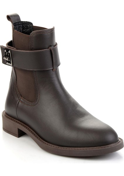 Kahve Hakiki Deri Kadın Bot & Bootie K02724259003 fiyatları