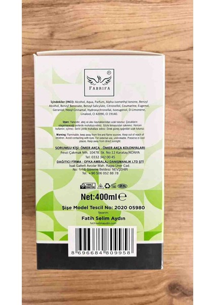 Antep Fıstıklı Kolonya 400ML modelleri
