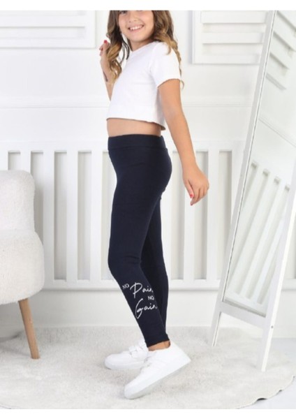 6-9 Kız Çocuk Yazılı Tayt