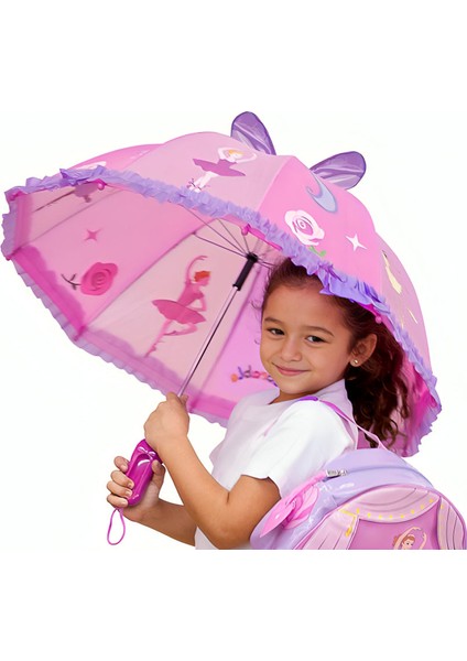 Balerin Çocuk Şemsiye - Pembe
