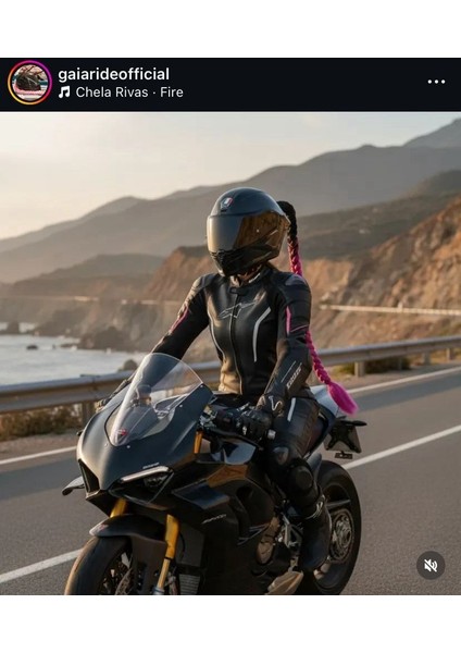 Gaia Ride Motopony Kadın 3m Örme Kask Saç Aksesuarı Siyah Fusia