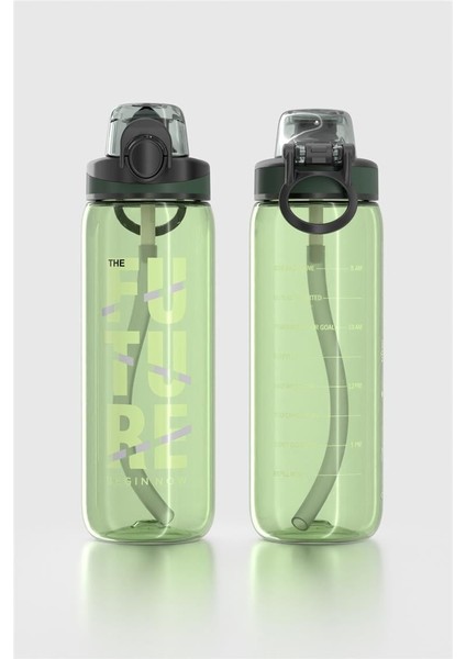 Trego Sport Yazı Desenli 630 ml Pipetli Tritan Matara 912170 Yeşil fiyatları