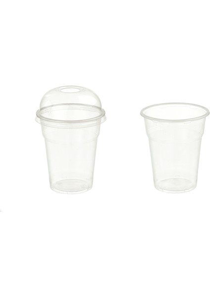 400 cc Plastik Pet Bardak + Bombe Delikli Kapak 25'li modelleri