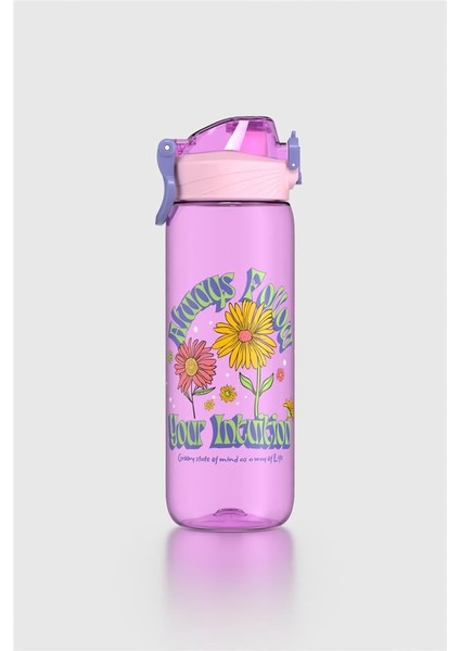 Wave Desenli 630 ml Tritan Çocuk Matara 912166 Lila