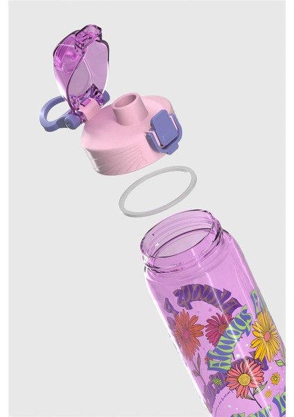 Wave Desenli 630 ml Tritan Çocuk Matara 912166 Lila fırsatları