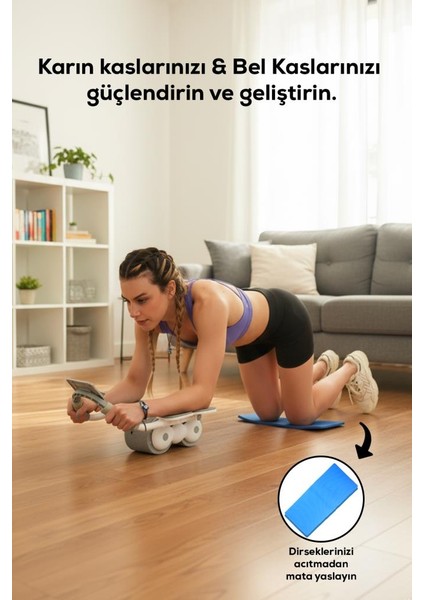 Dijital Ekranlı, Dirsek Destekli, Zamanlayıcılı Ab Roller Karın ve Bel Egzersiz Aleti fiyatları