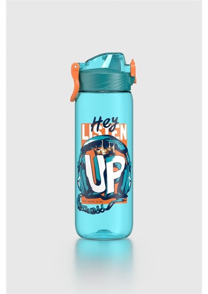 Wave Desenli 630 ml Tritan Çocuk Matara 912166 Turkuaz