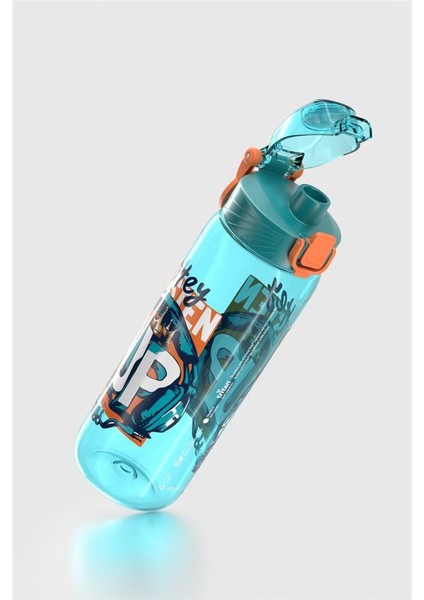 Wave Desenli 630 ml Tritan Çocuk Matara 912166 Turkuaz modelleri