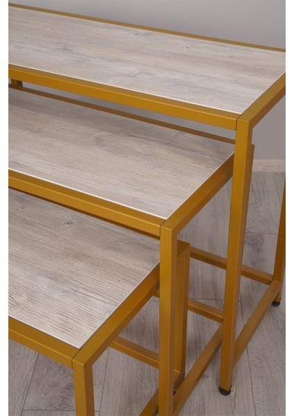 Üçlü Merdiven Masa Gold Stand fırsatları