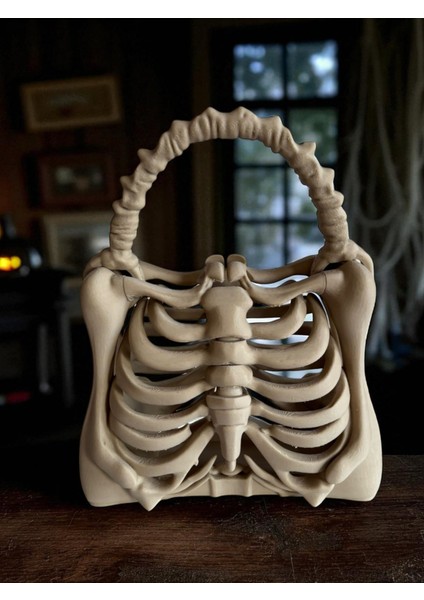 Kadın Kemik Görünümlü Iskelet El Çantası – Bone Bag (Beyaz & Kemik Beyazı) modelleri