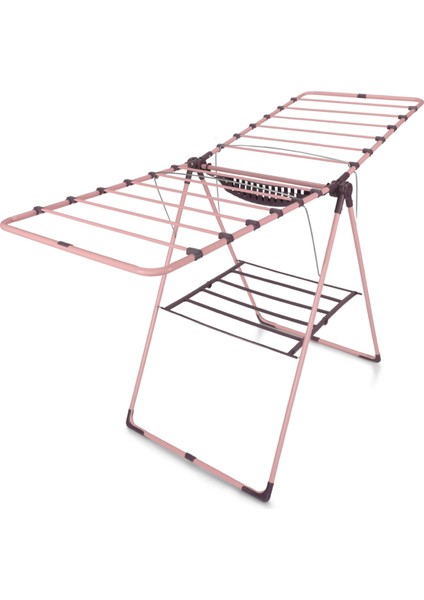 Premium Ütü Masası Soft Pembe Ayarlanabilir Yükseklik 44x152 cm Fonksiyonel Tasarım