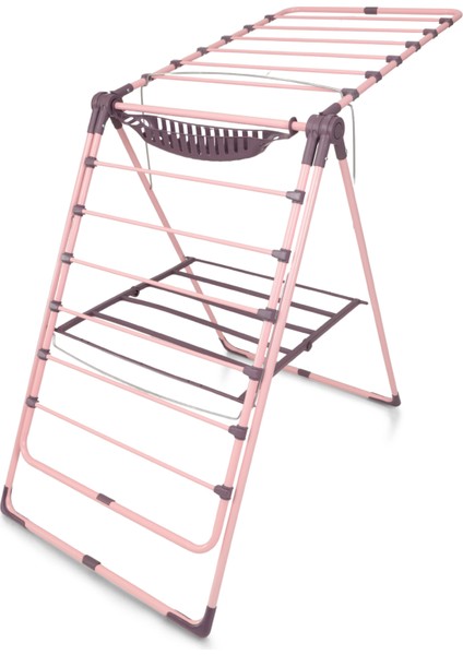 Premium Ütü Masası Soft Pembe Ayarlanabilir Yükseklik 44x152 cm Fonksiyonel Tasarım