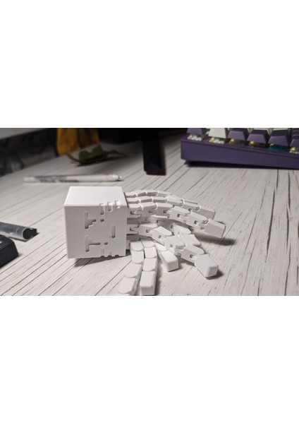 Mınecraft Ghast Karakteri Hareketli Eklemli 3D