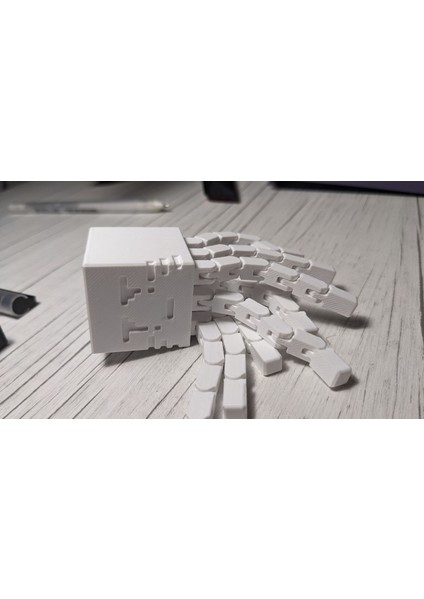 Mınecraft Ghast Karakteri Hareketli Eklemli 3D fiyatları